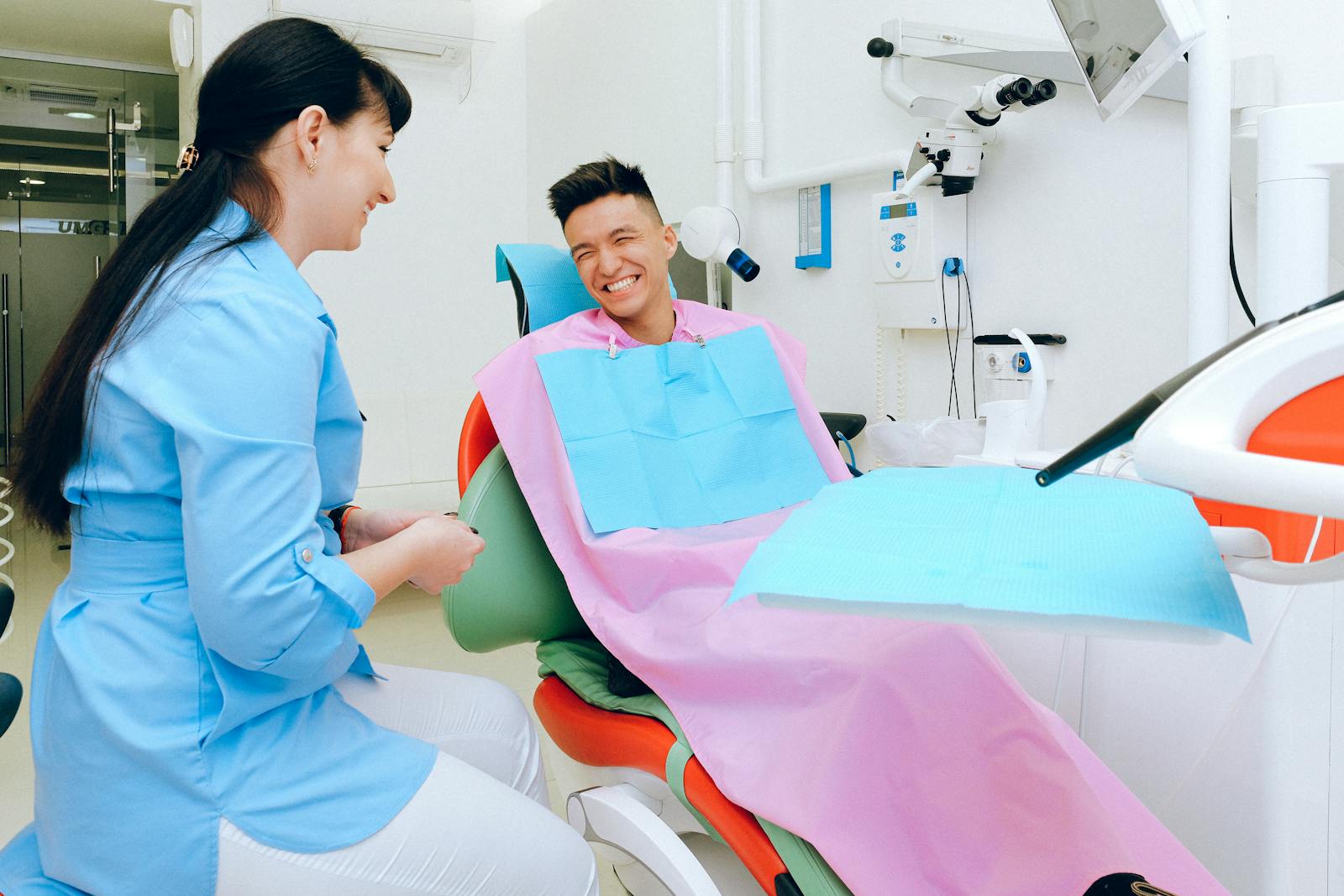 Patient receiving dental care